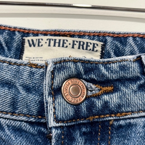 Free People We The Free The Pacifica  High Rise Straight Leg Light wash Jeans 26 - Picture 11 of 14